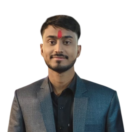 Raja Kumar working on laptop